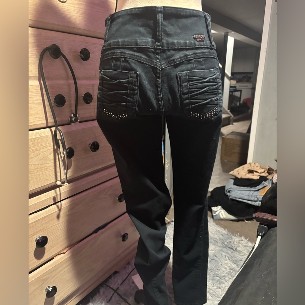 NWOT Colombian tush push navy Jeans 11 - Picture 3 of 6